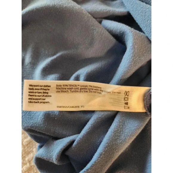 Eileen Fisher Short Sleeve Side Slit Tunic Tee Sz Large - Picture 7 of 7